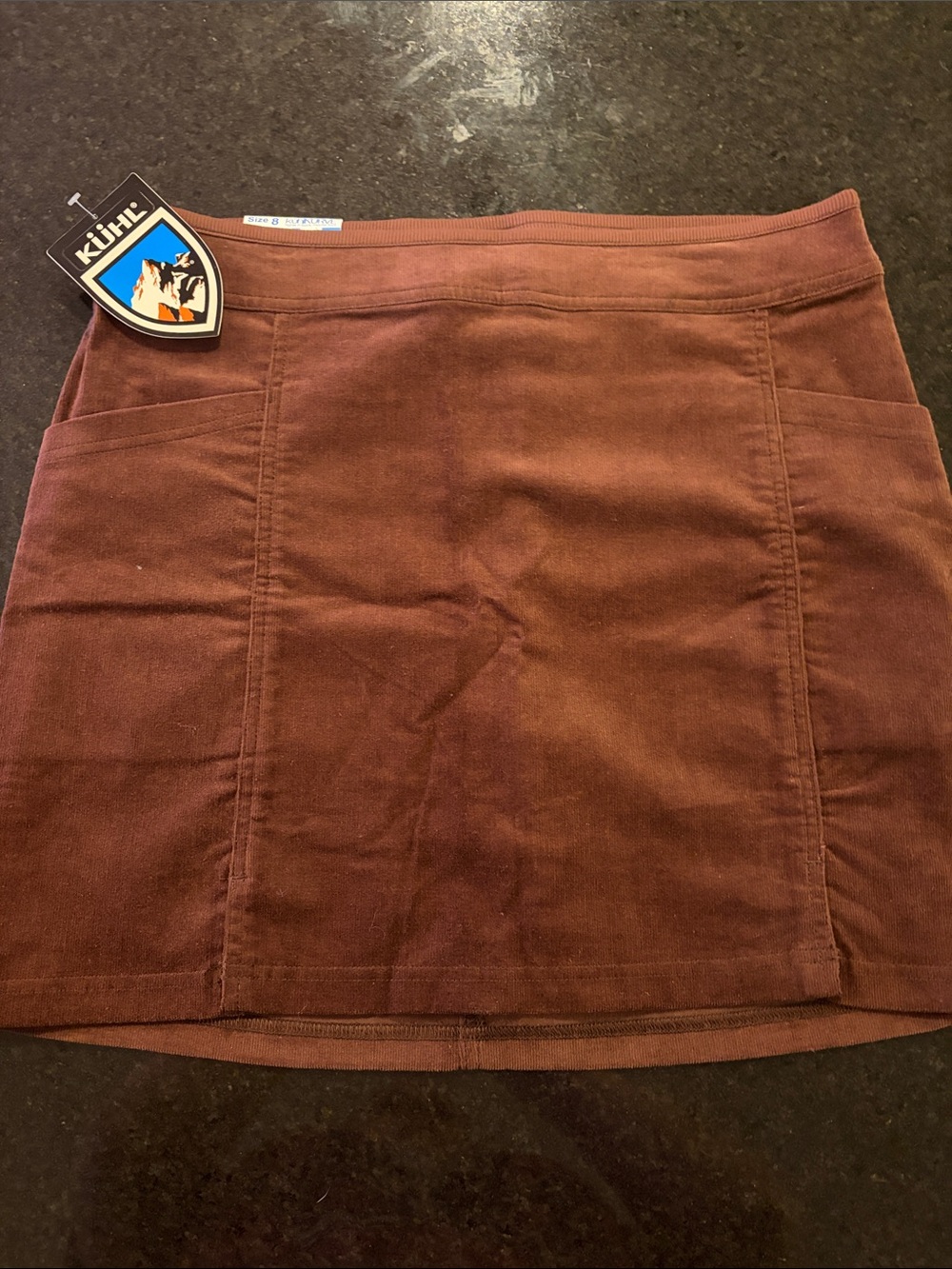 Kuhl Rust Brown Corduroy Mini Skirt